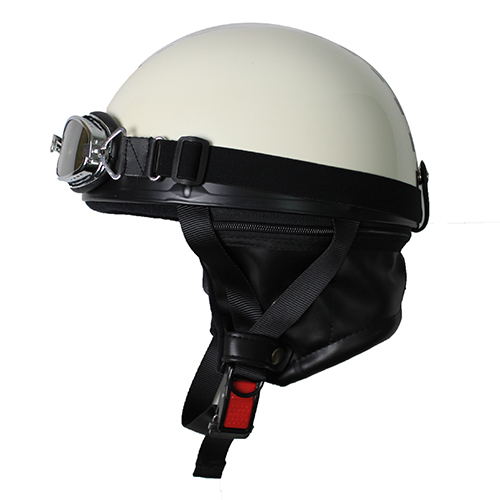 ビンテージヘルメット パールホワイト/チェッカー | モトカスタム