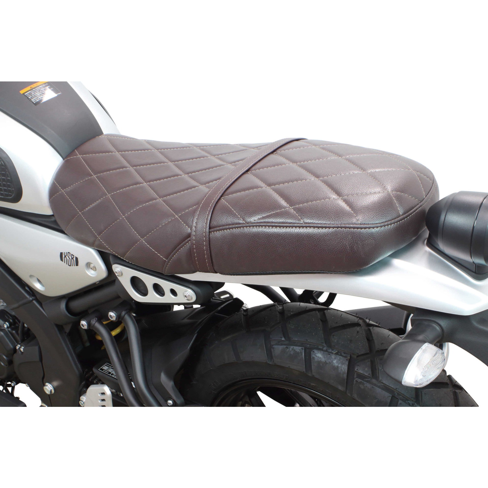 クッションシートカバー ダイヤモンドステッチ ブラウン XSR125/XSR155 - モトカスタム