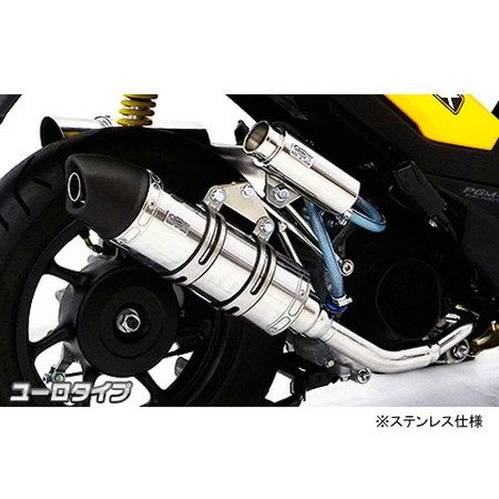 受注生産品】リード125(JF45)用 ロイヤルマフラー ユーロタイプ オプションD - モトカスタム