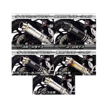 受注生産品】CBR125R(EBJ-JC50)用 ダイナミックマフラー ユーロタイプ(フルエキゾースト) サイレンサー：チタン仕様: バイク┃  カスタムジャパンの仕入・通販カタログ