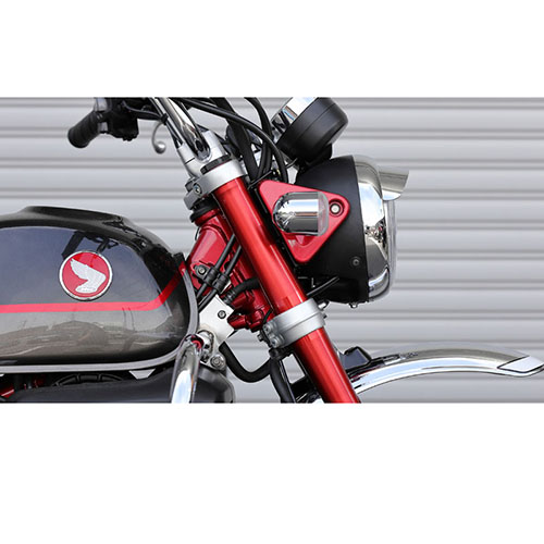 ヘッドライトバイザー クロームメッキ モンキー125 18y-: バイク