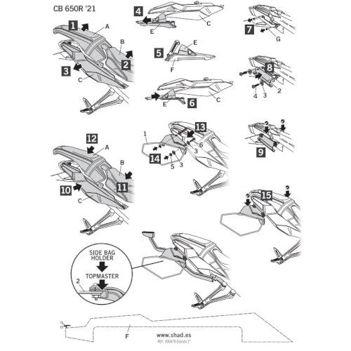 サイドバッグホルダーキット CB650R/CBR650R(21-22): バイク