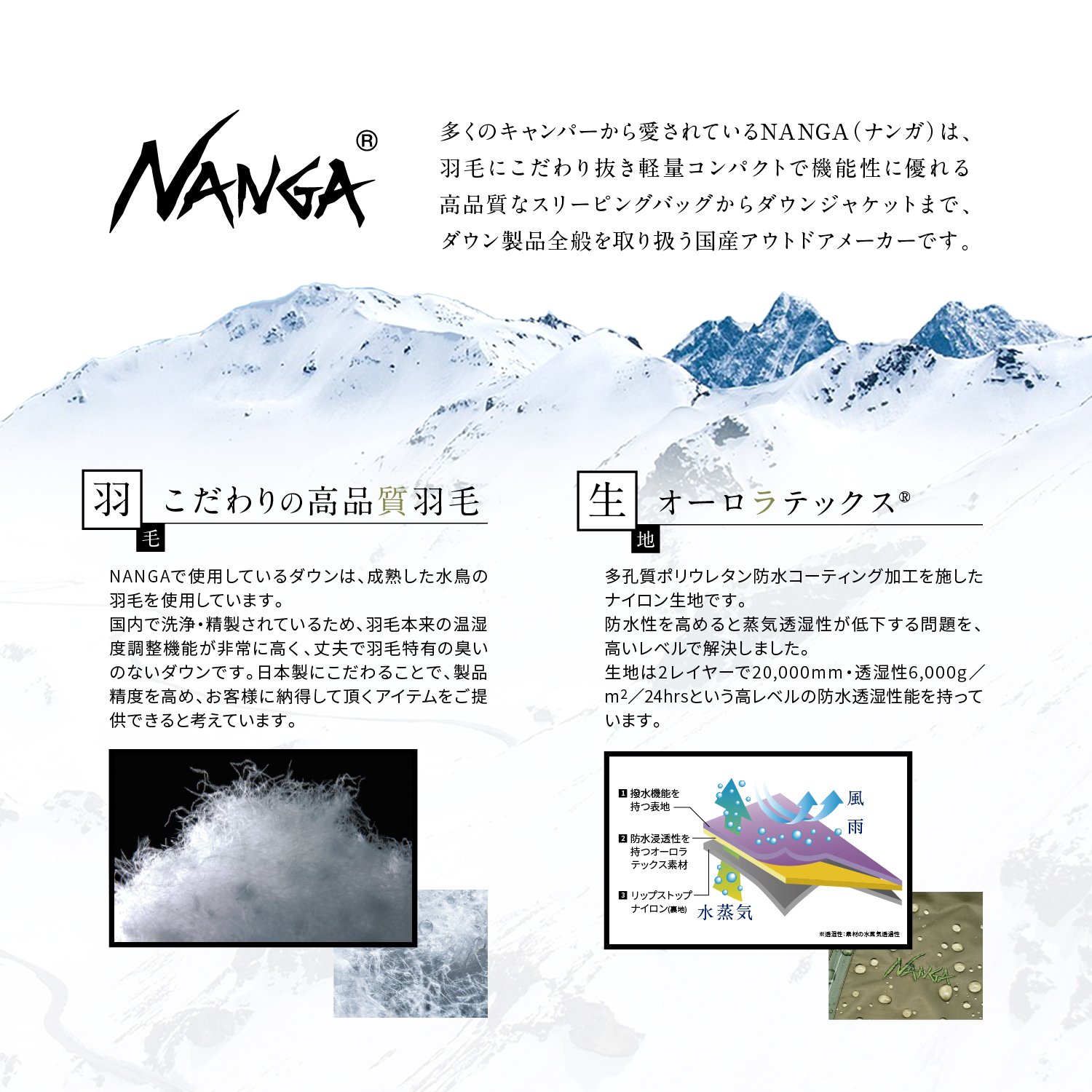 NANGA オーロラダウンジャケット カーキ S(カーキ): バイク┃ カスタムジャパンの仕入・通販カタログ