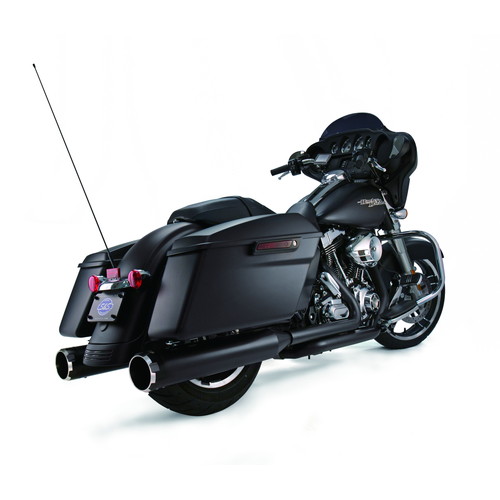 スリップオン スラスター BLK/BLK TOURING 95-16 - モトカスタム