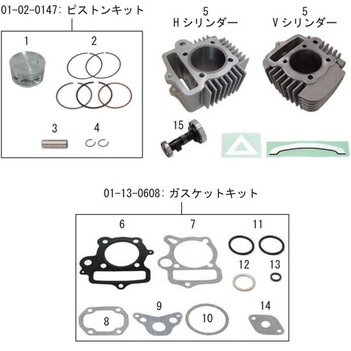 S-Stage eco ボアアップキット 88cc (カム無)12Vモンキー・ゴリラ/BAJA