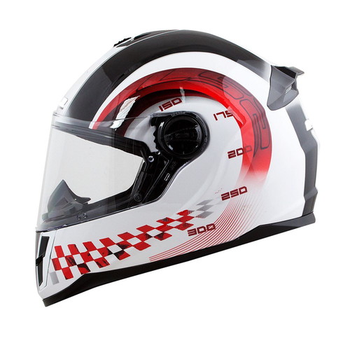 【LS2】子供用 小型フルェイスヘルメット F-KIDS ホワイトレッド