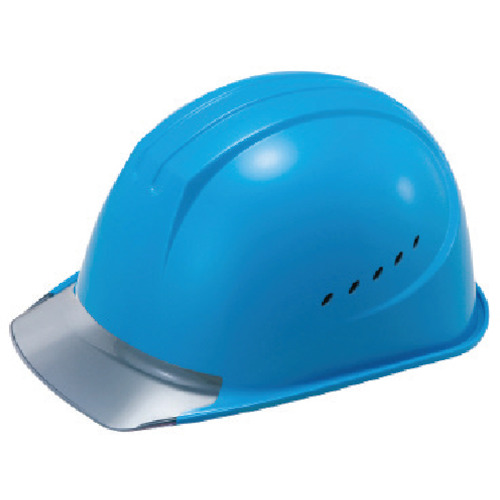 エアライト搭載ヘルメット通気孔付き(PC製・透明ひさし型) 帽体色 ブルー