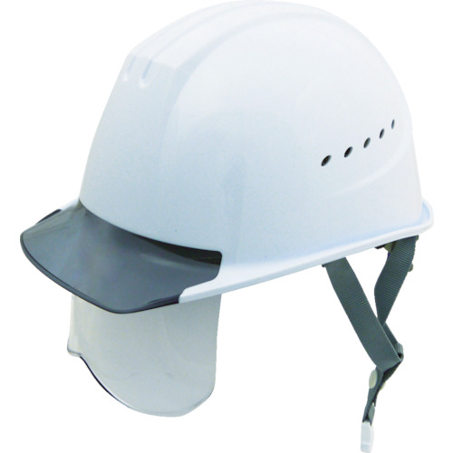 エアライト搭載シールド面付ヘルメット 帽体色 ホワイト 799-5741