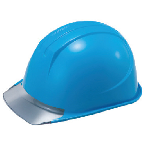 エアライト搭載ヘルメット(PC製・透明ひさし型) 帽体色 ブルー 493-5021