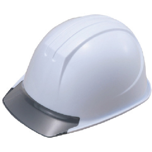 エアライト搭載ヘルメット(PC製・透明ひさし型) 帽体色 ホワイト 493-5039