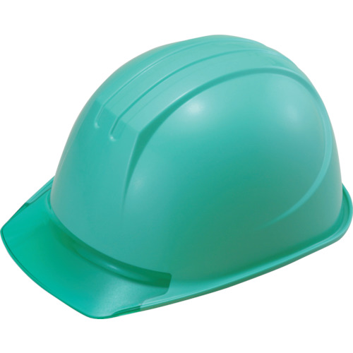 エアライト搭載ヘルメット(PC製・透明ひさし型) 帽体色 グリーン