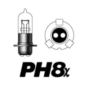 PH8x 12v35/30w P15D25-3L B2C（B2クリア） (89B2C) M&H バイクパーツ 