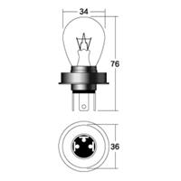 B-2414 12v50/40w SB34 P36T