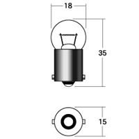 B-5012OR 6V17W G18 BA15S IW