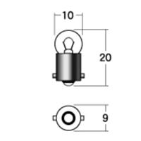 B-7103YE 6V3W G10 BA9S CG[