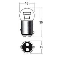 B-5402OR 12V10/5W G18 BAY15D IW