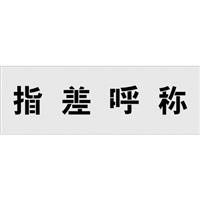 ステンシル 指差呼称 文字サイズ100×100mm - モトカスタム