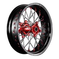 AR1モタードホイールキット トレール XR/CRM リア 17×4.50 レッド/ブラック/レッド XR400R・CRM250R/AR -  モトカスタム